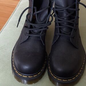 Doc Martens USA size 10.Brand new with box.939 Ben boots. Black greasy leather.
